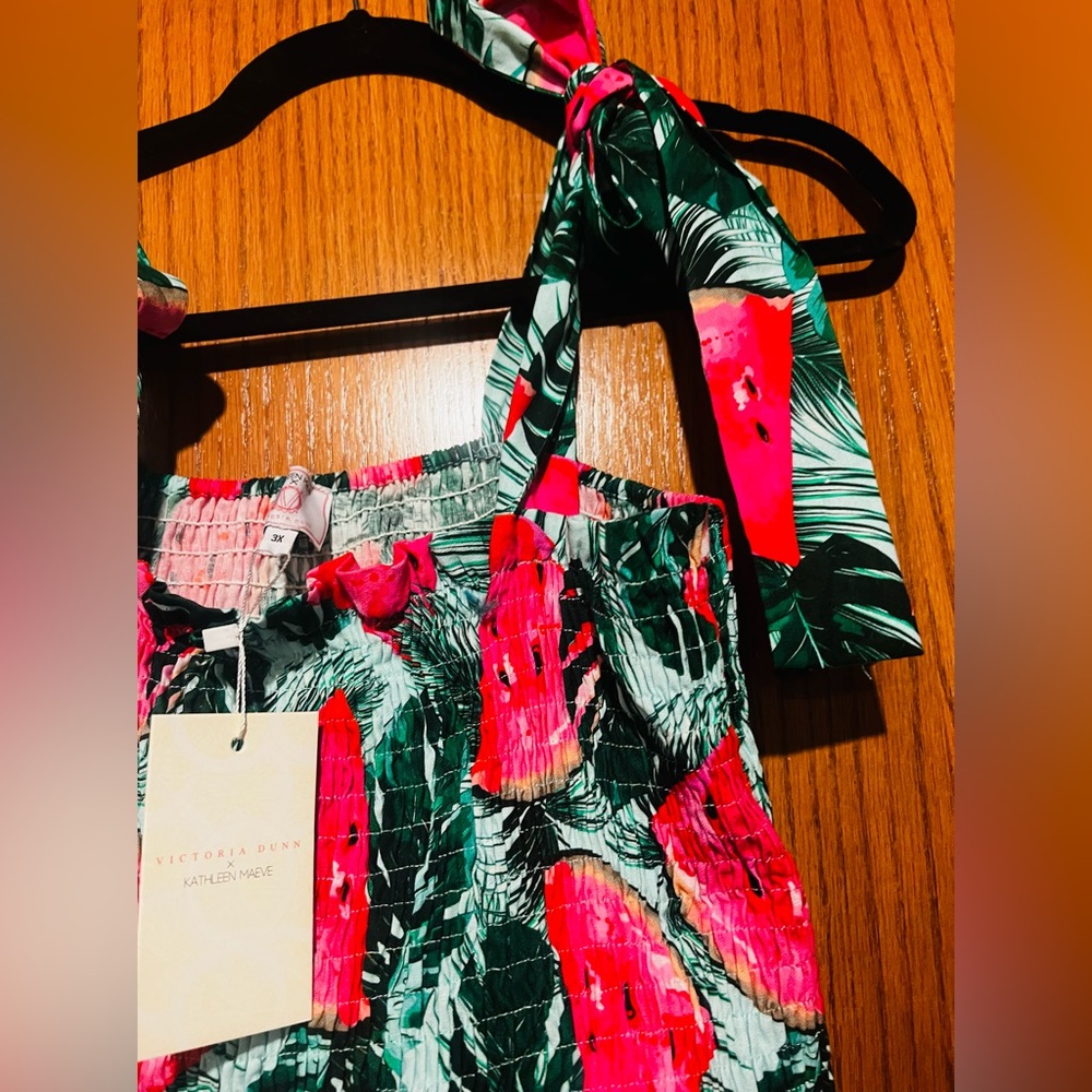 So cute! Victoria Dunn x Kathleen Maeve Watermelon 🍉 Dress! NWT.
